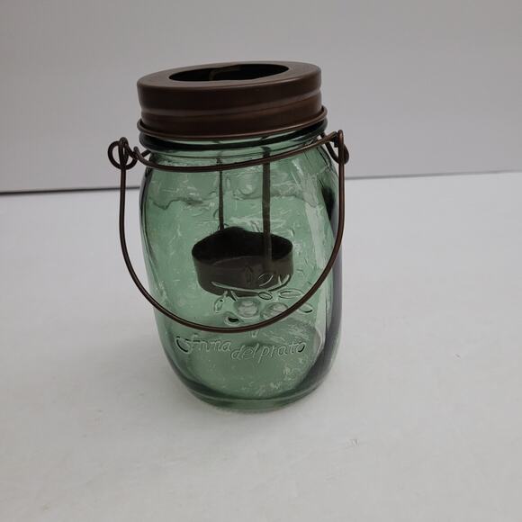 Green Rustic Mason Jar Candle Holder - Picture 7 of 12